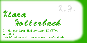 klara hollerbach business card